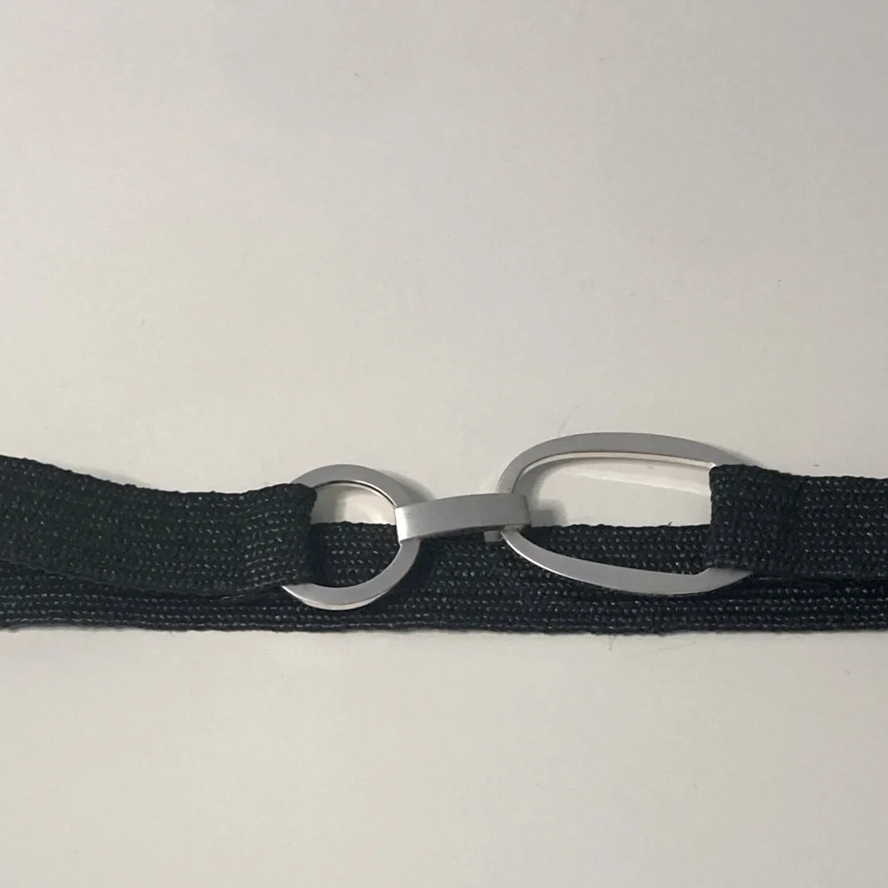 Black Belt with Silver Clasp Buckle 41” Length